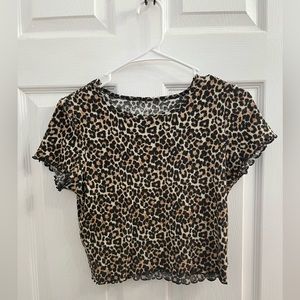 American eagle cheetah print tee!